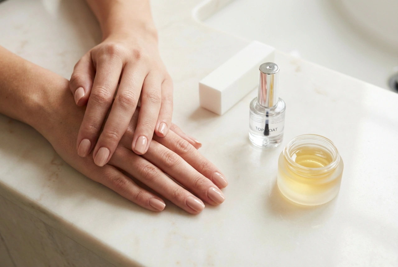 Glänsande naglar som från salong: nagelpolerare, topplack och vård