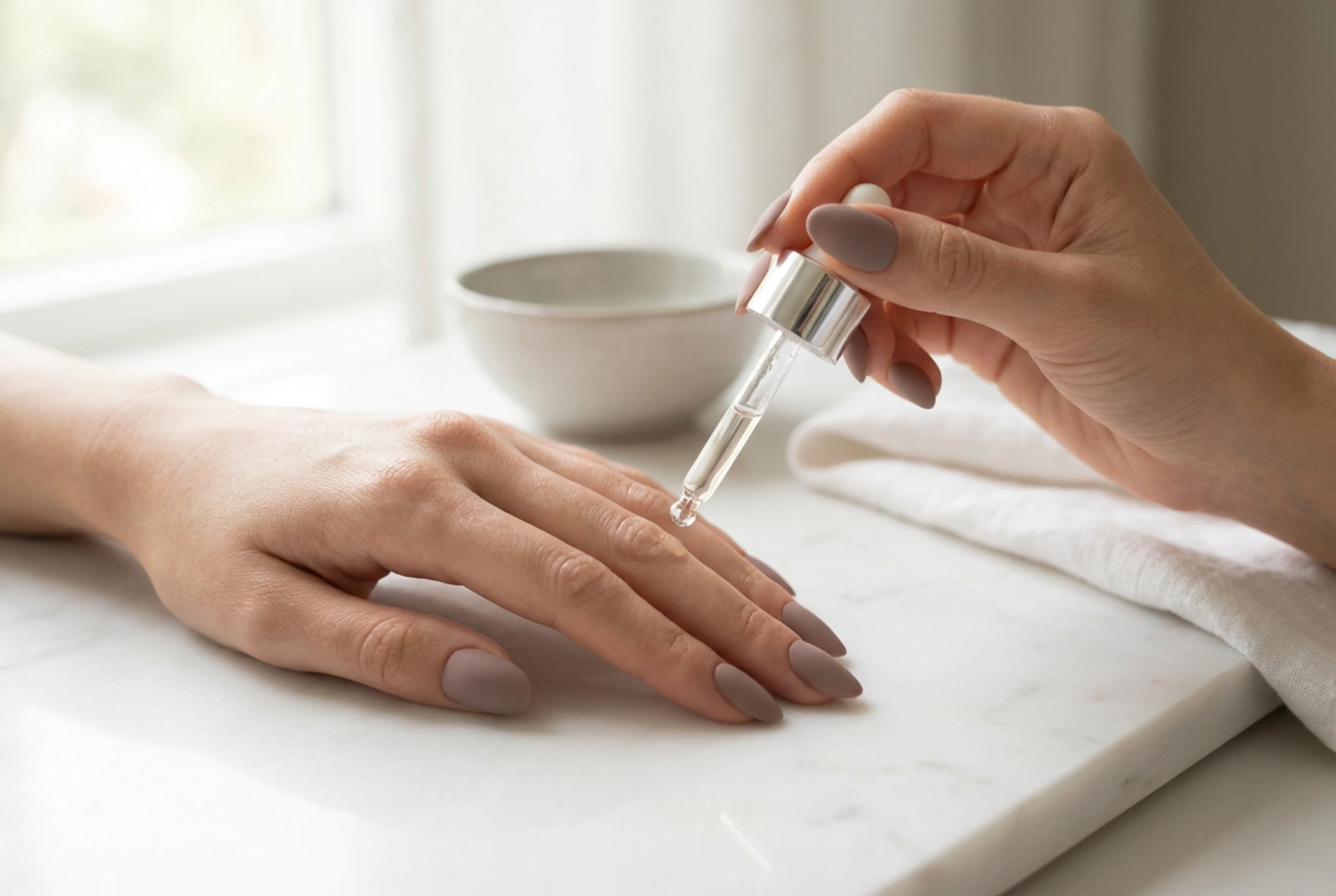 Matta gellack steg för steg: matt topplack, härdning och vård