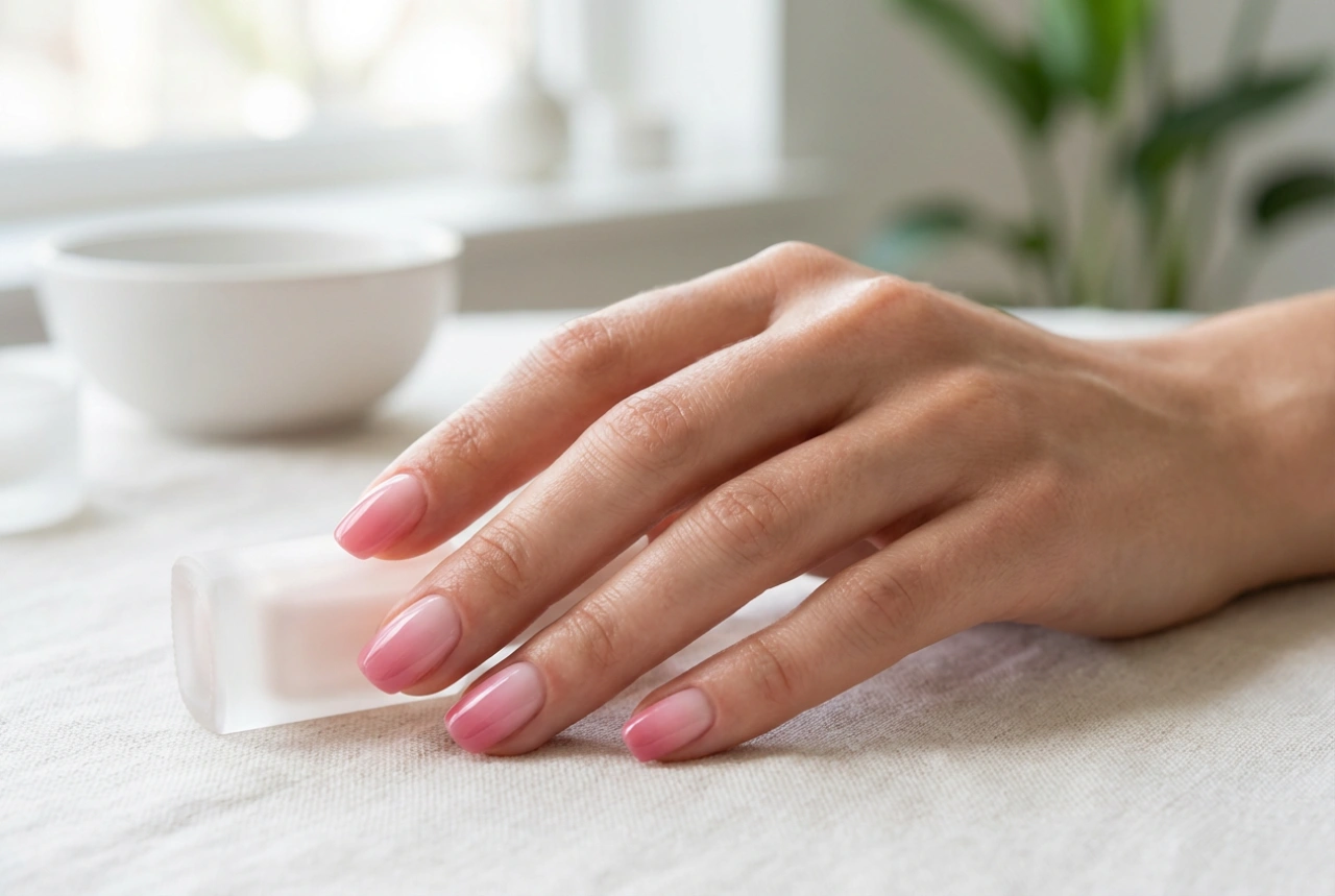 Hur du gör rosa ombrenaglar utan ränder: En beprövad teknik