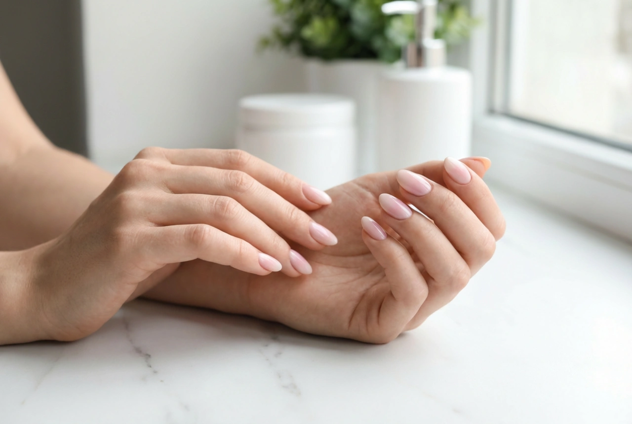 Ljusa ombre-naglar: en delikat gradient i pastell och nude