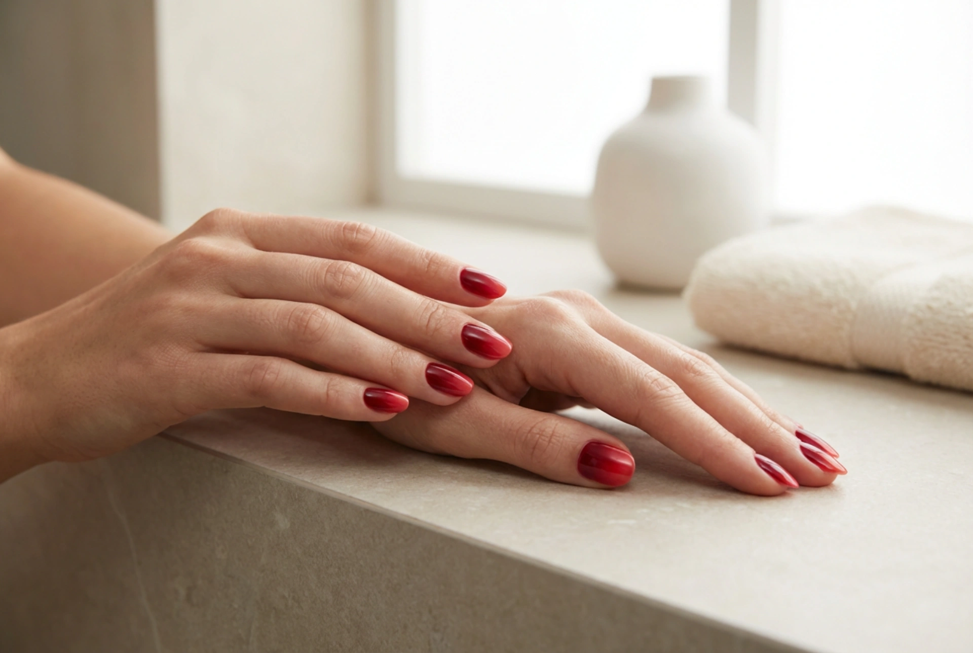 Hur man gör röda ombre-naglar: från bas till topp