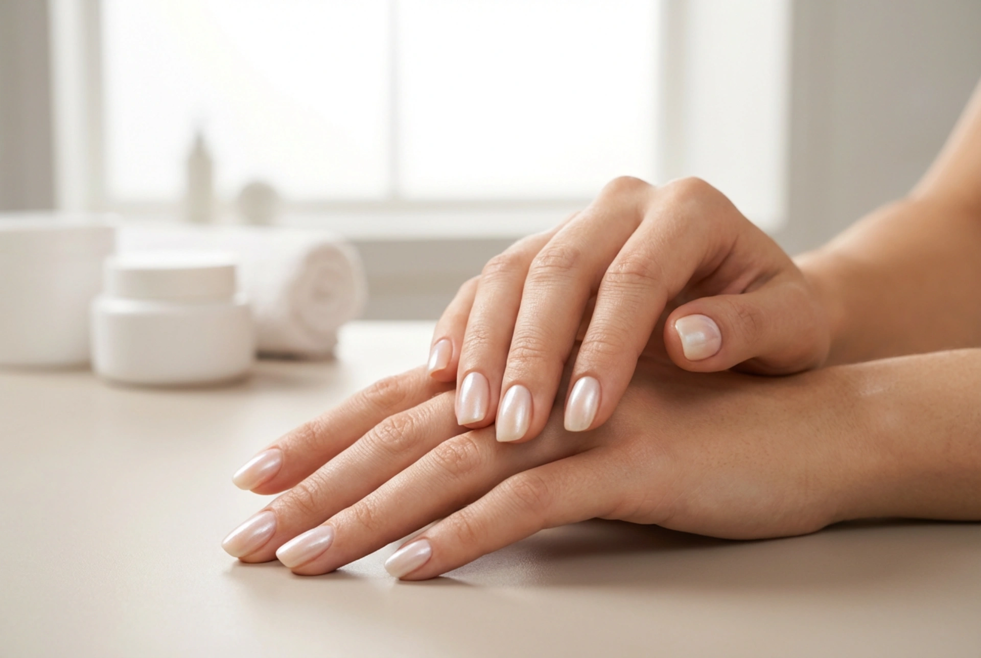 Pärlemorskimrande ombre-naglar: hur du skapar en mjuk, lysande gradient