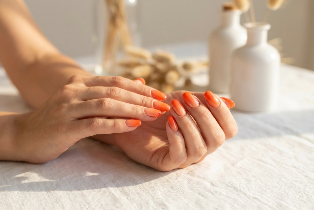 Orange ombrenaglar: en saftig övergång för sommaren