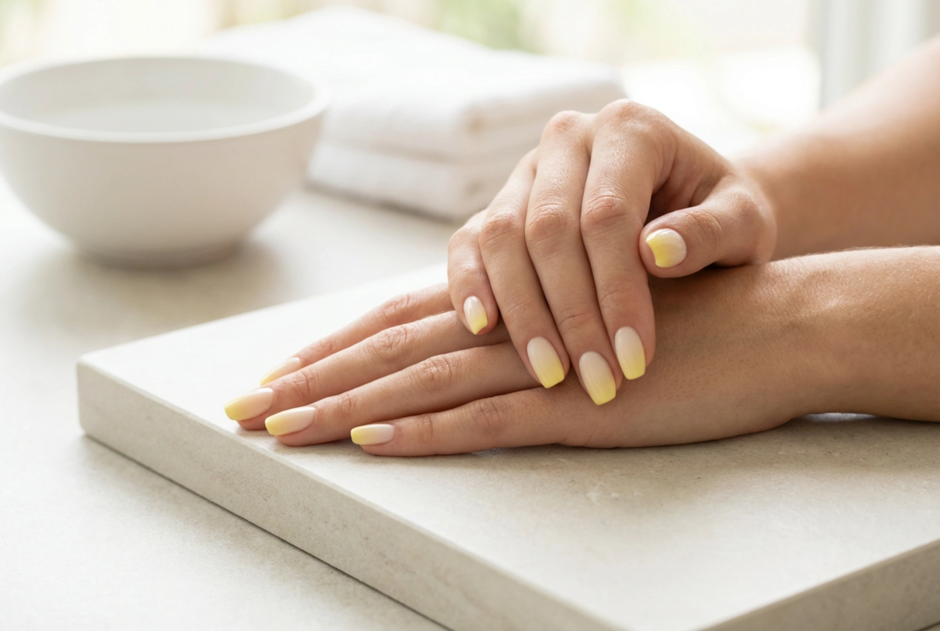 Gula Ombre-Naglar: Rätt Bas, Toning och Finish