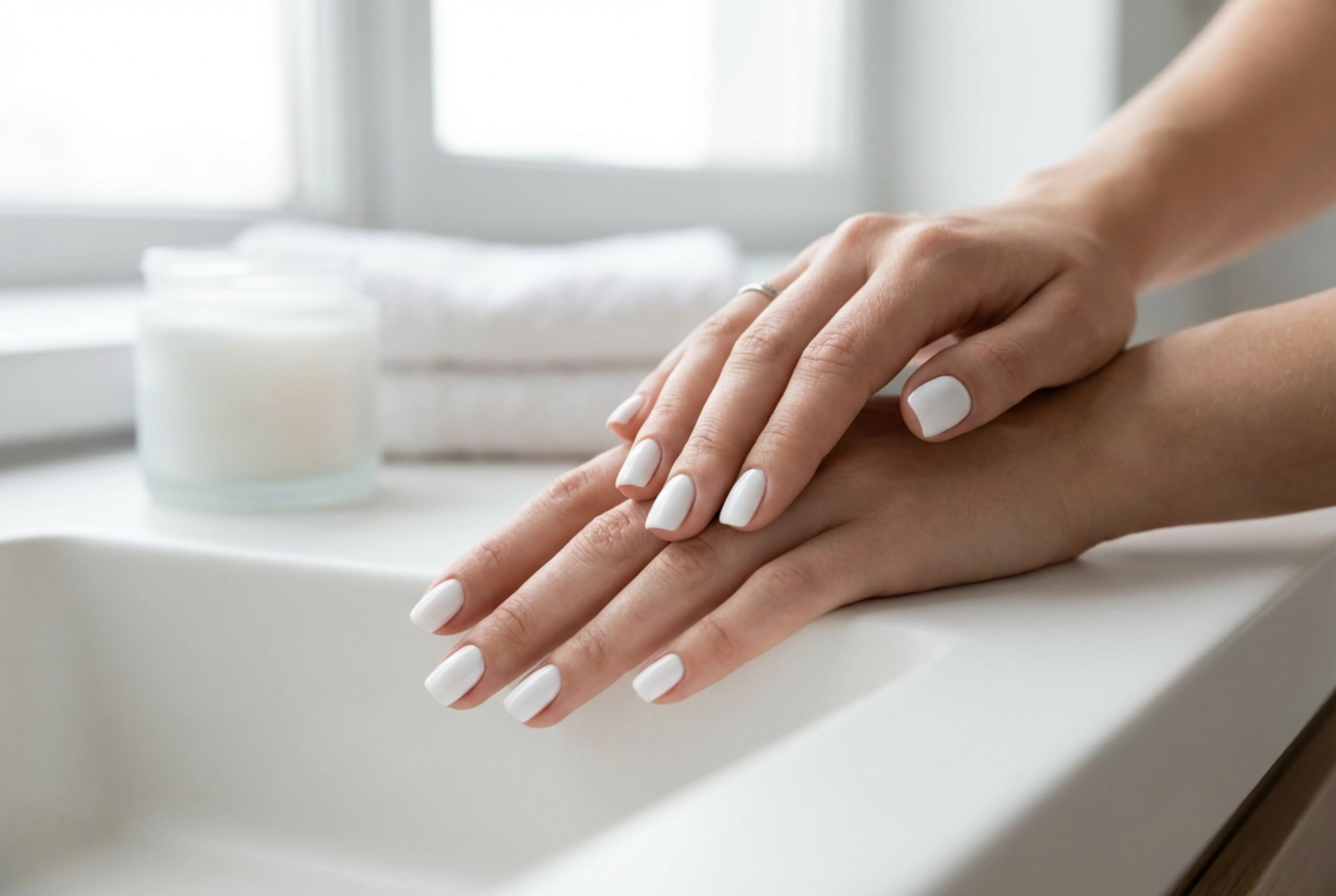 Vitt hybridnagellack utan ränder: tips för full täckning och rena linjer