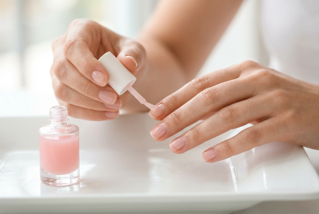 Rosa nagelstärkare: subtil färg, vård och glans