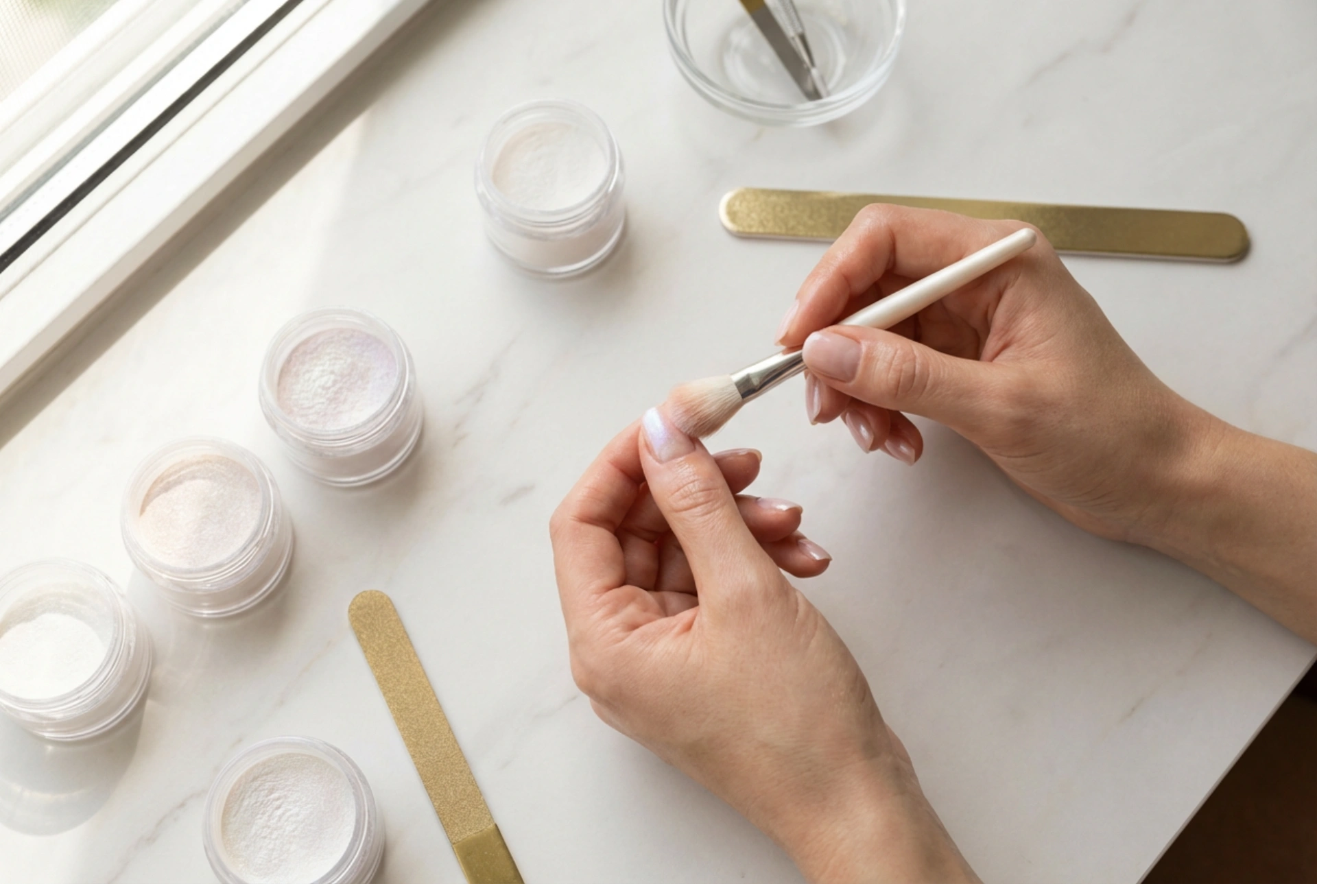 Nagelpulver steg för steg: applicering, skydd och misstag