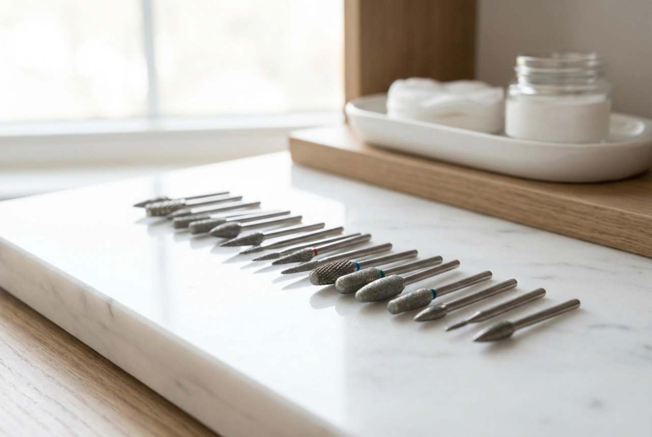 Nagelfräs för gellack: vilka bits för färgborttagning och hur man arbetar säkert