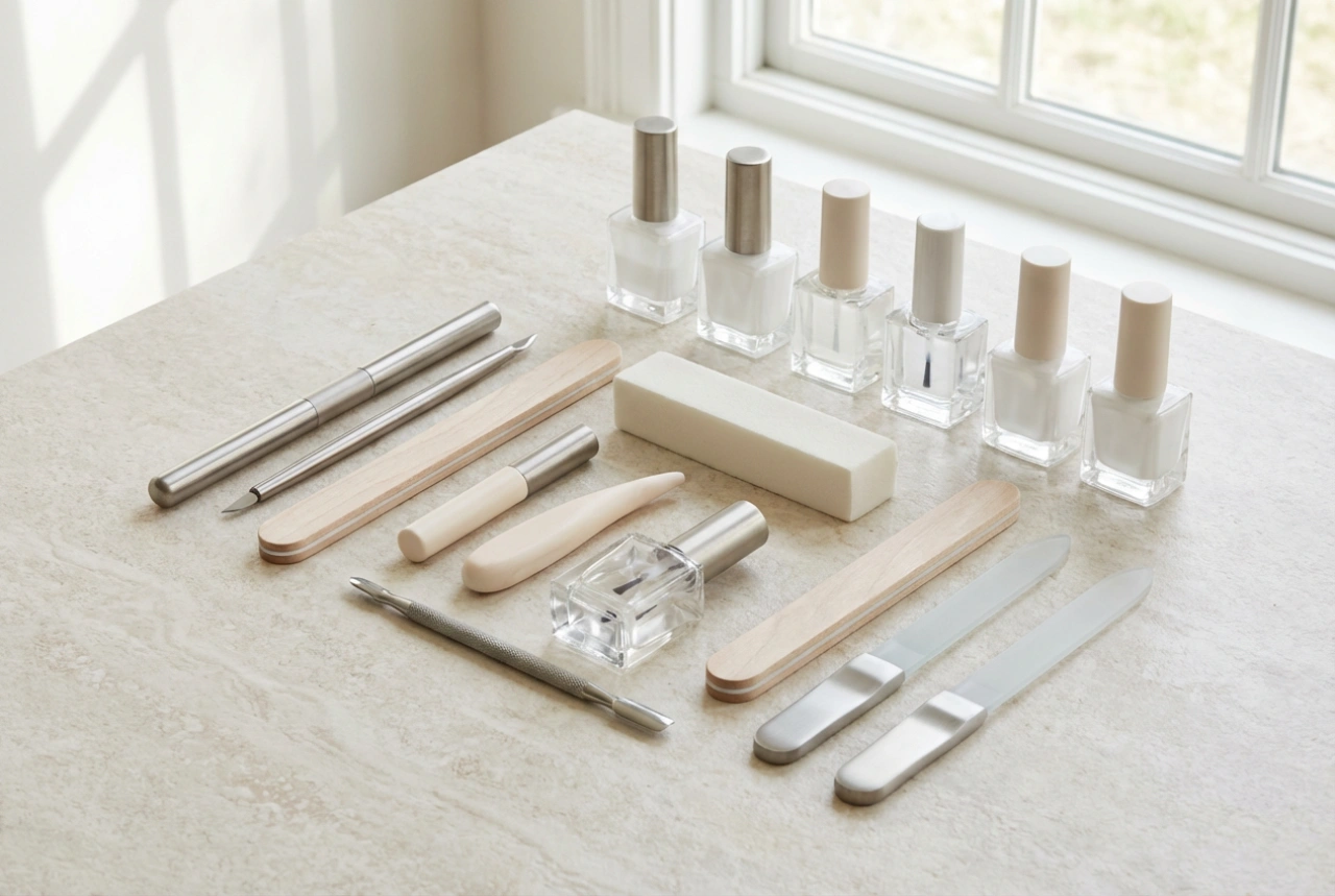 Professionellt nagelset: komponenter, konfiguration och ergonomi