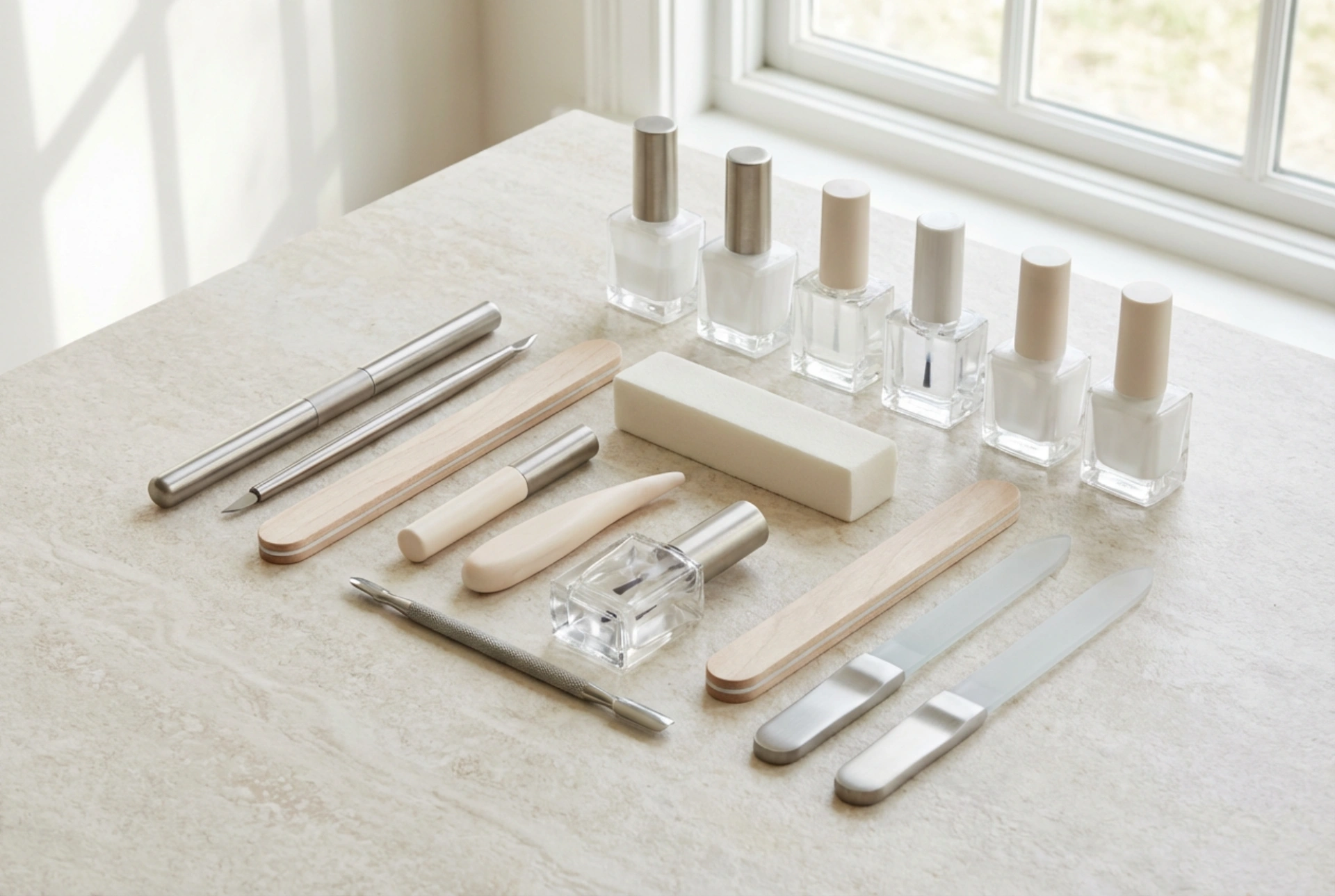 Professionellt nagelset: komponenter, konfiguration och ergonomi