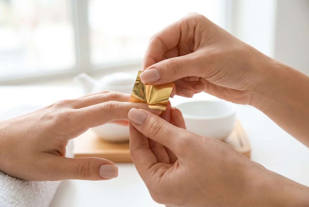 Nagelfolie: hur man applicerar mönster jämnt och utan skrynklor