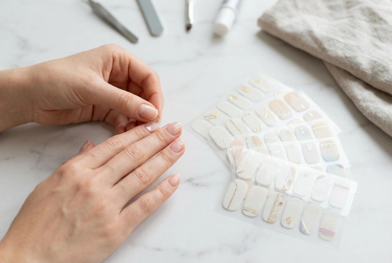 Snabb nageldesign: Olika typer av nagelklistermärken och hur du applicerar dem