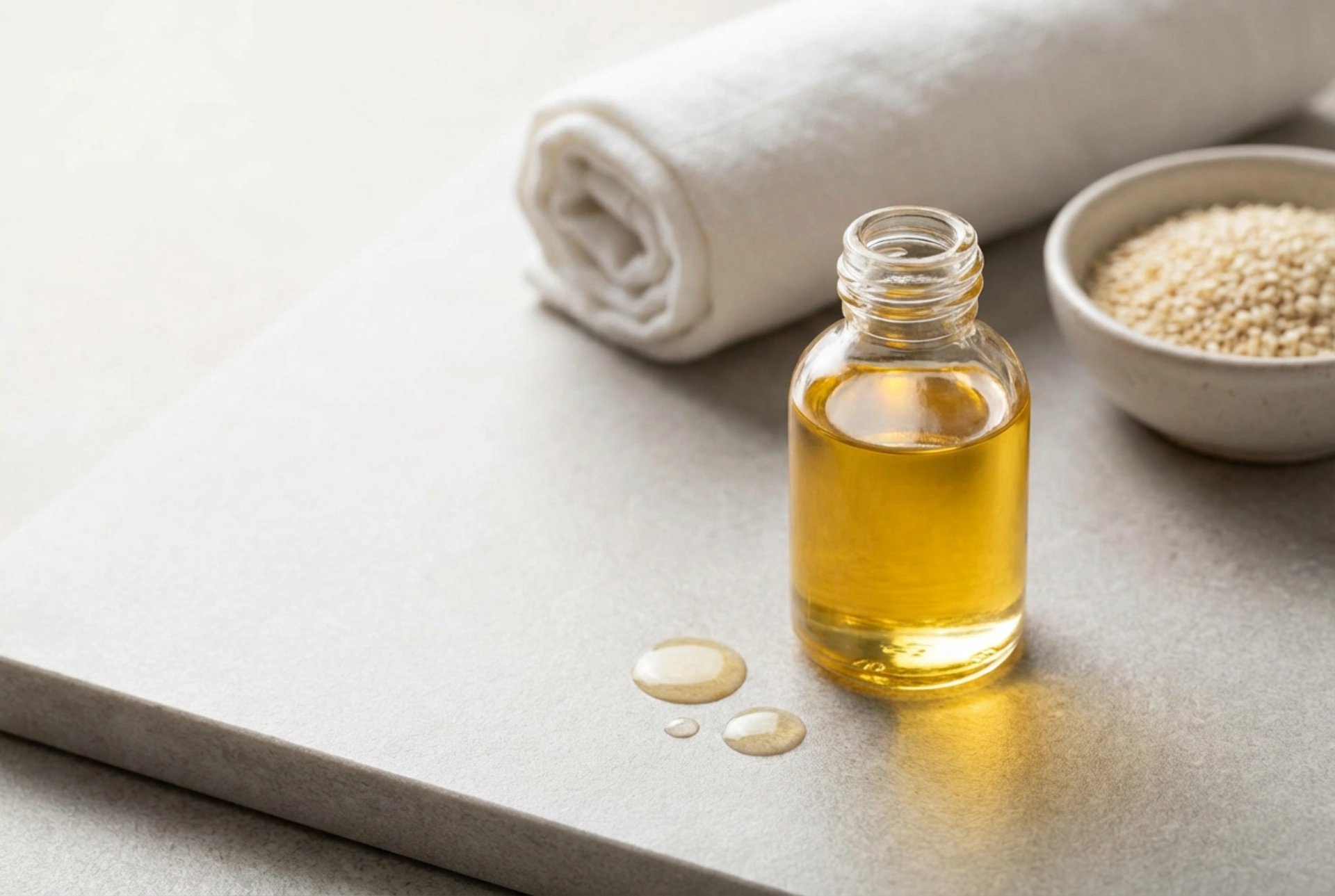 Sesamolja för massage: egenskaper och enkel applicering