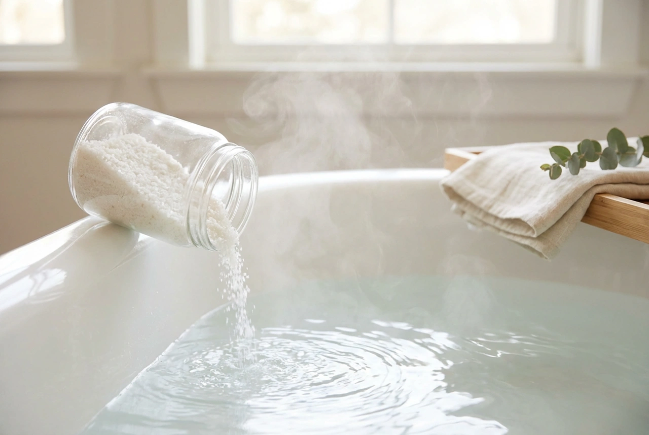 Badsalt med magnesium: ett avslappnande bad steg för steg