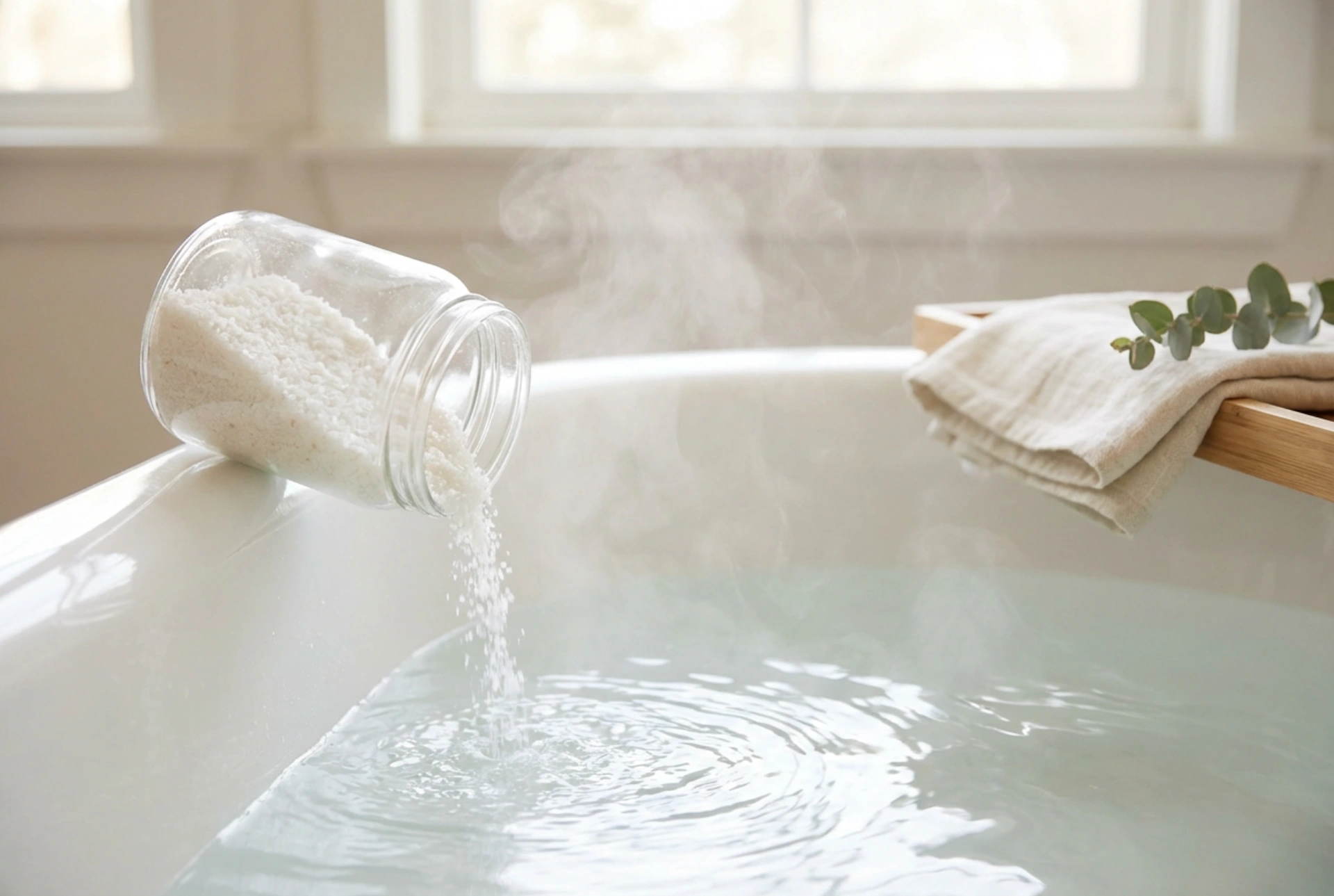 Badsalt med magnesium: ett avslappnande bad steg för steg