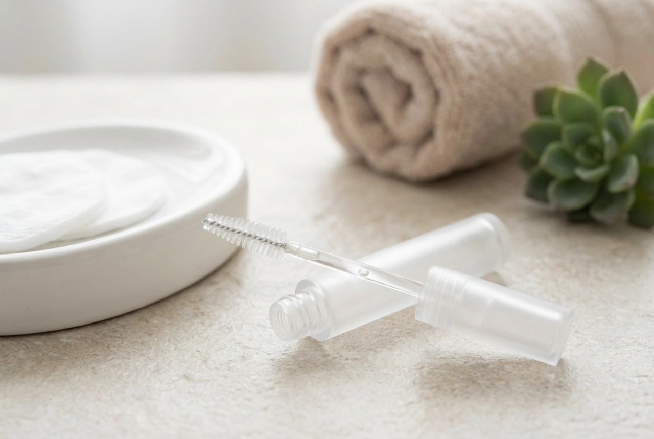 Transparent mascara: Tämja fransar och bryn, naturlig effekt