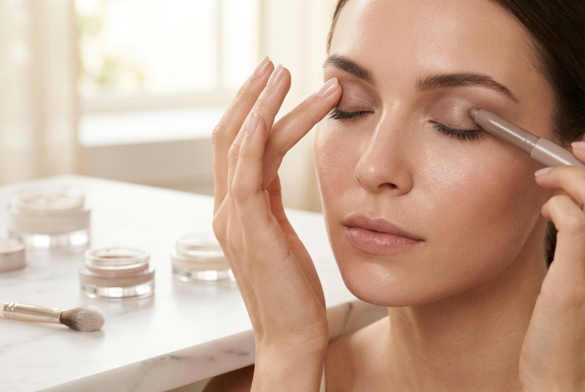 Ögonskugga i stickform: snabb ögonmakeup, suddning och fixering