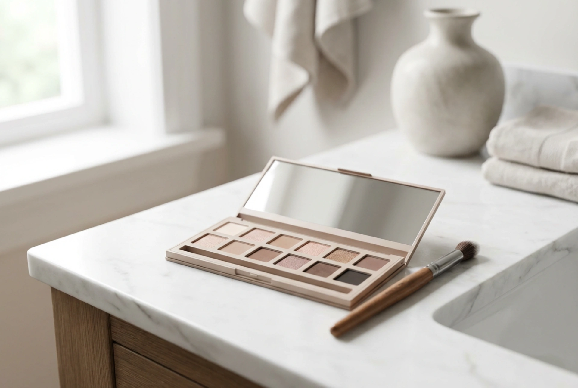 Professionella ögonskuggor för hemmakeup: val av formula och tekniker