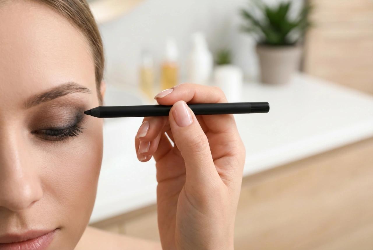Svart kajalpenna: mjuk linje, tightlining och smokey eye för olika ögonformer