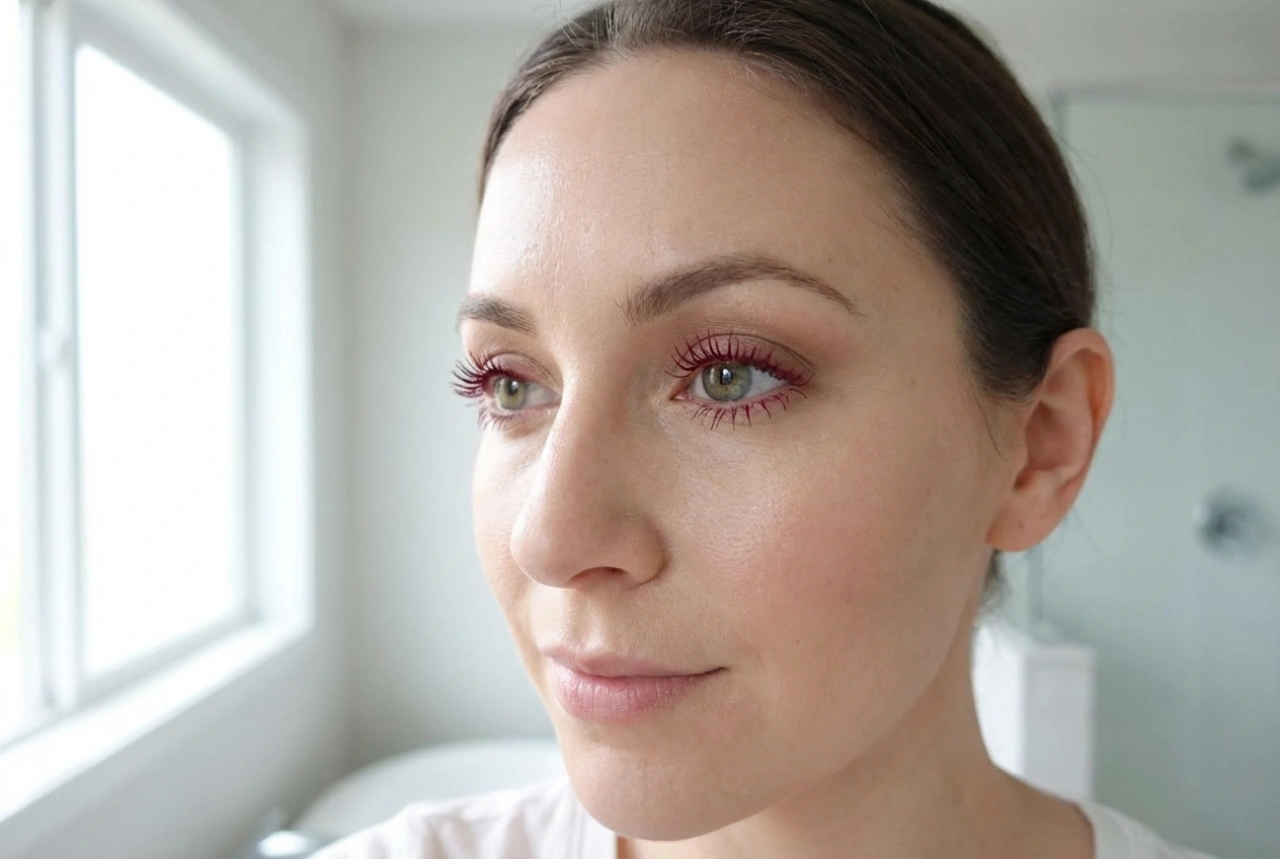 Röd mascara: en dristig accent, hur du tämjer den och balanserar din makeup