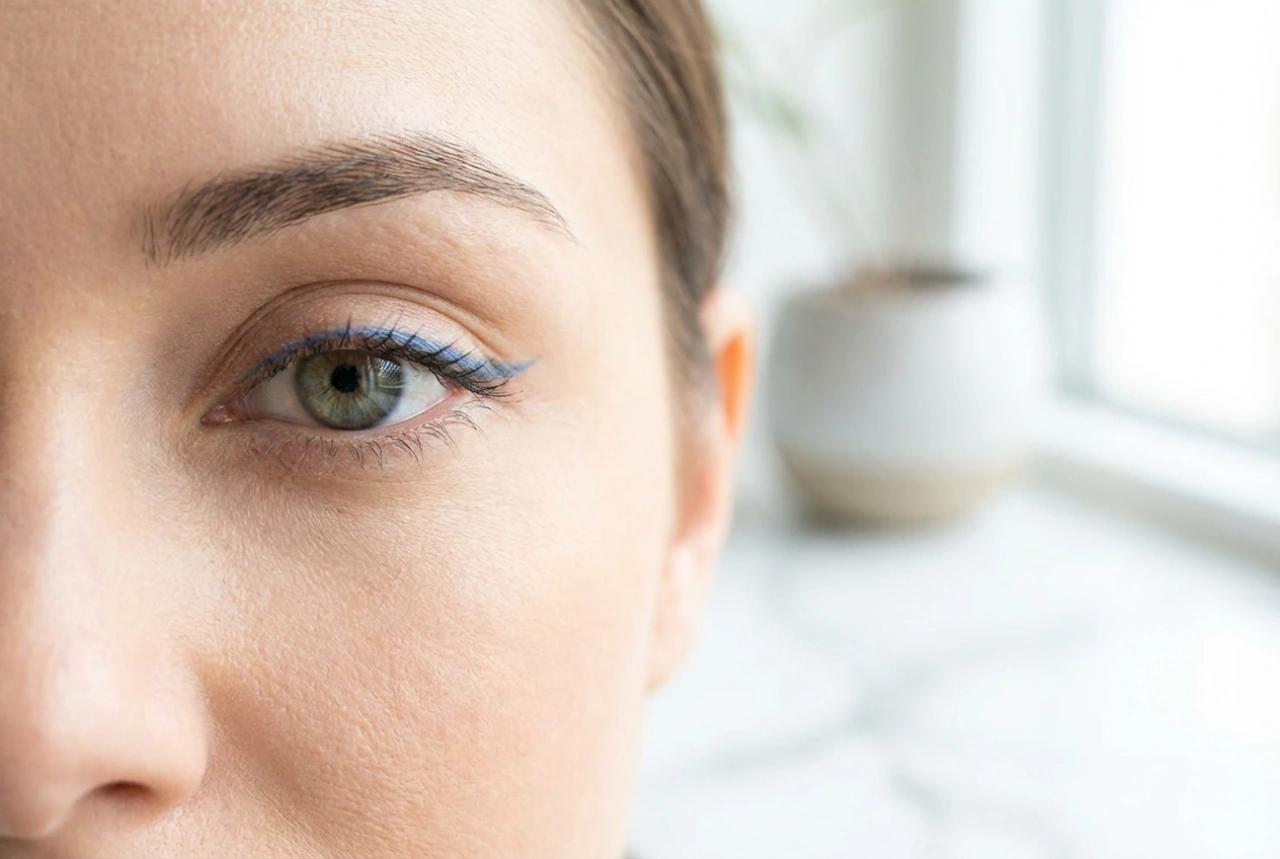 Blå ögonpenna: hur man framhäver irisen utan att överväldiga blicken