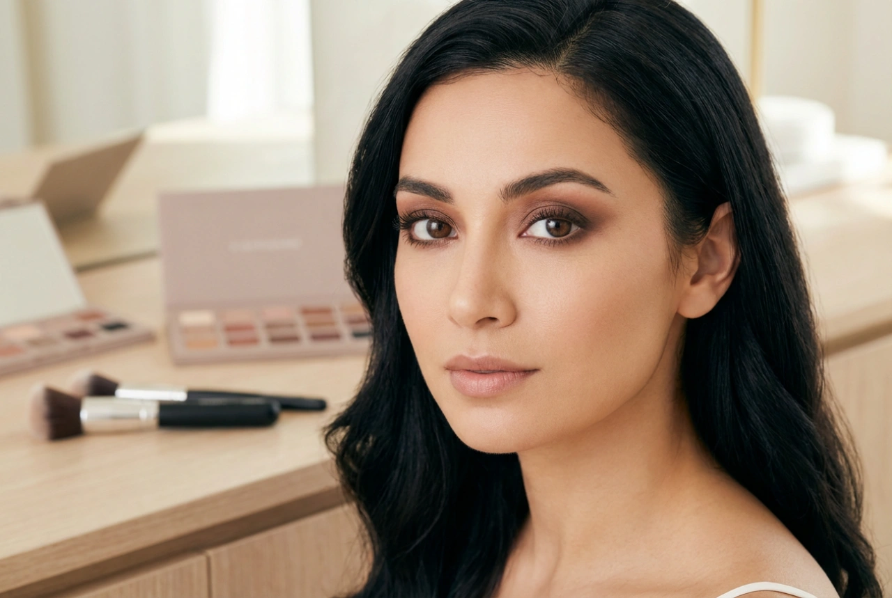 Makeup för bruna ögon och mörkt hår: harmoniska färgval
