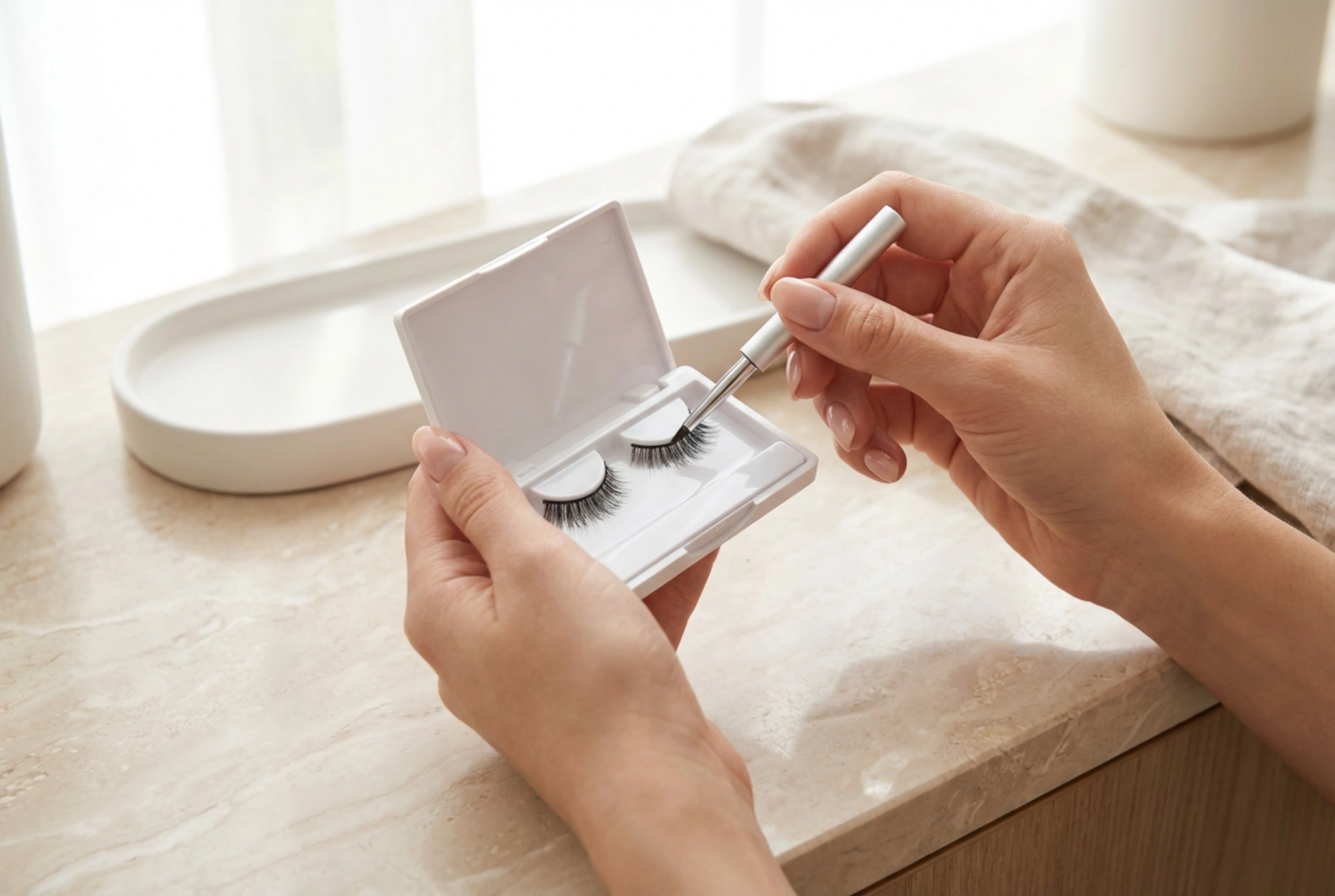 Magnetiska ögonfransar med applikator: snabb applicering och borttagning