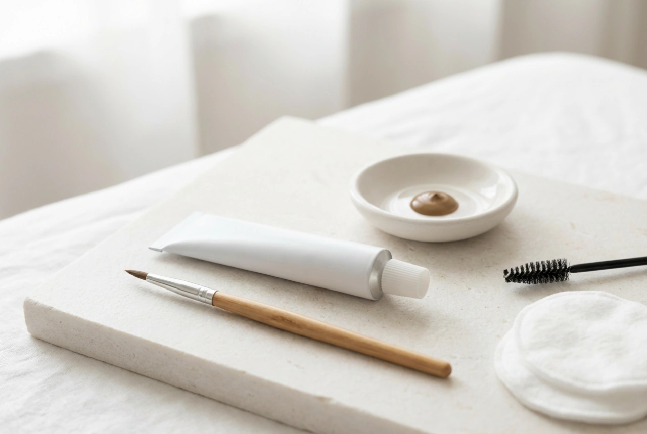 Ögonbrynsfärg: fläckfri färgning och en jämn nyans