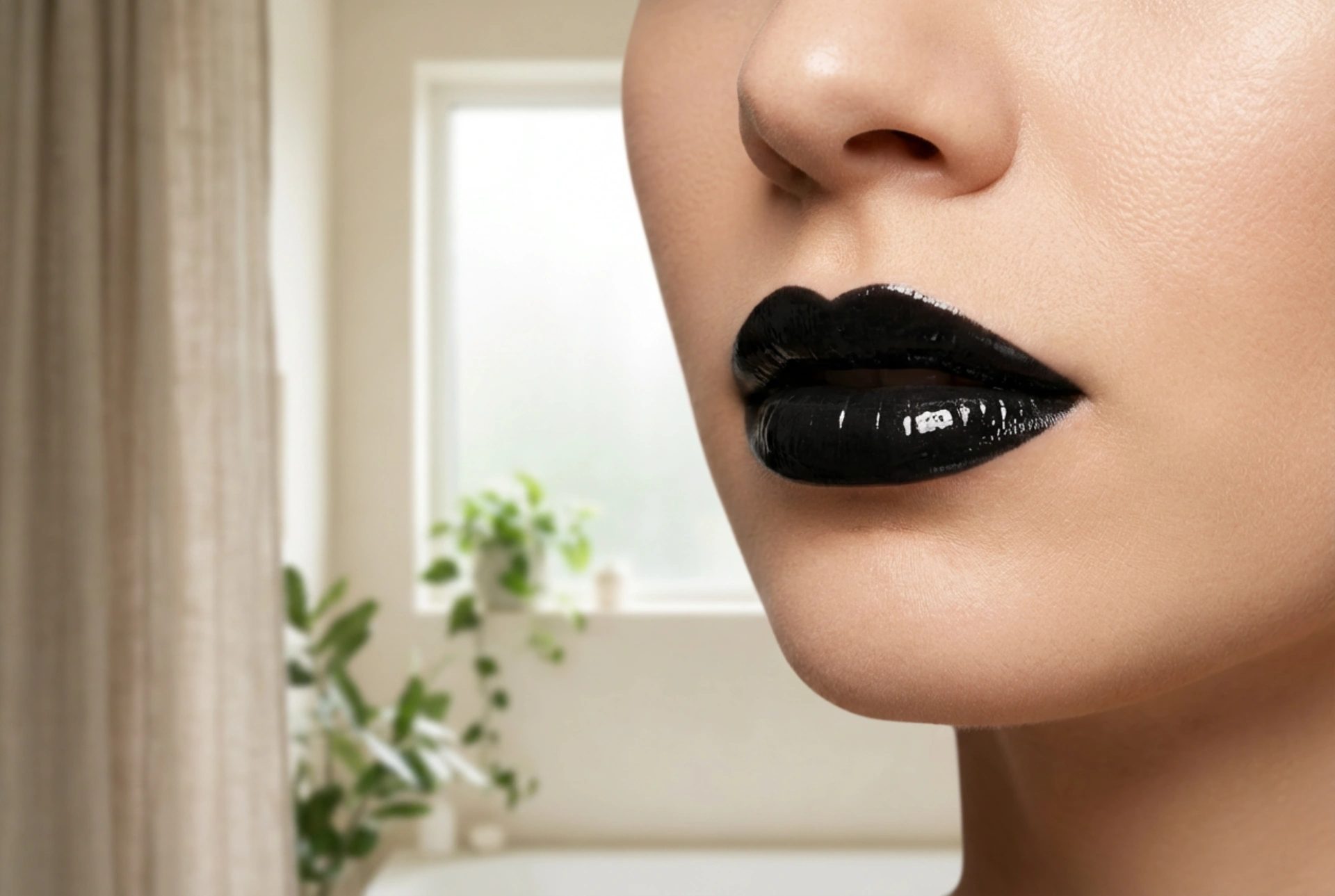 Svart läppglans: Från edgy till elegant utan kladd