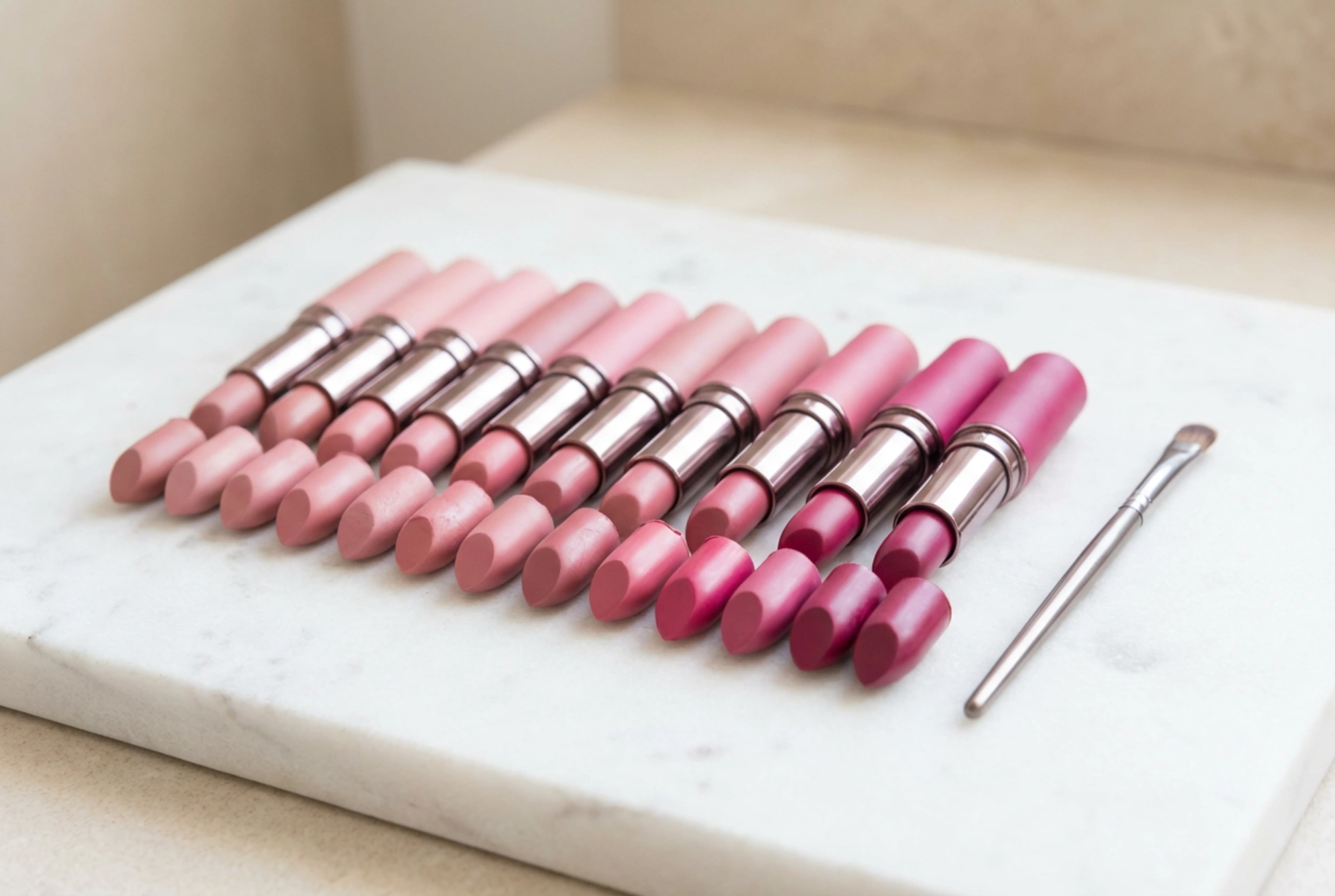 Rosa läppstift: från puderrosa till fuchsia – hur du väljer och applicerar