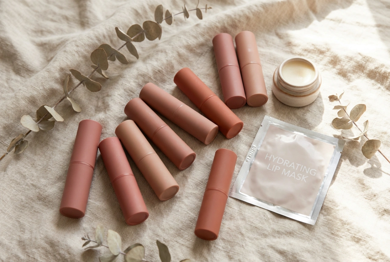 Matta läppstift utan uttorkning: val av formula, applicering och vård