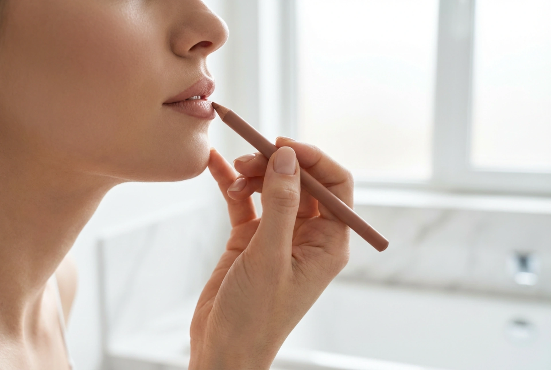 Nude läppenna: forma läpparna och skapa en hållbar sminkning