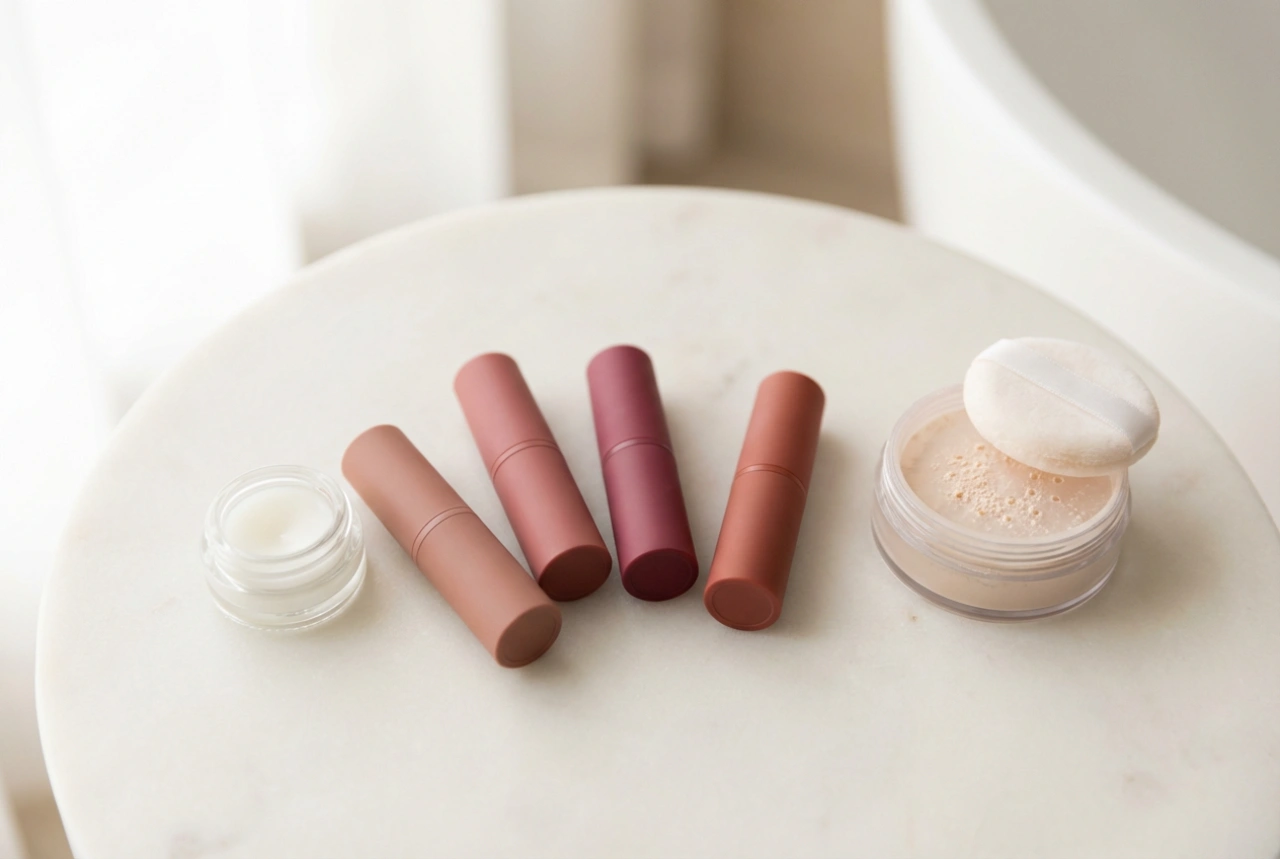 Matta läppstift: förberedelse av läpparna, applicering i tunna lager och fixering