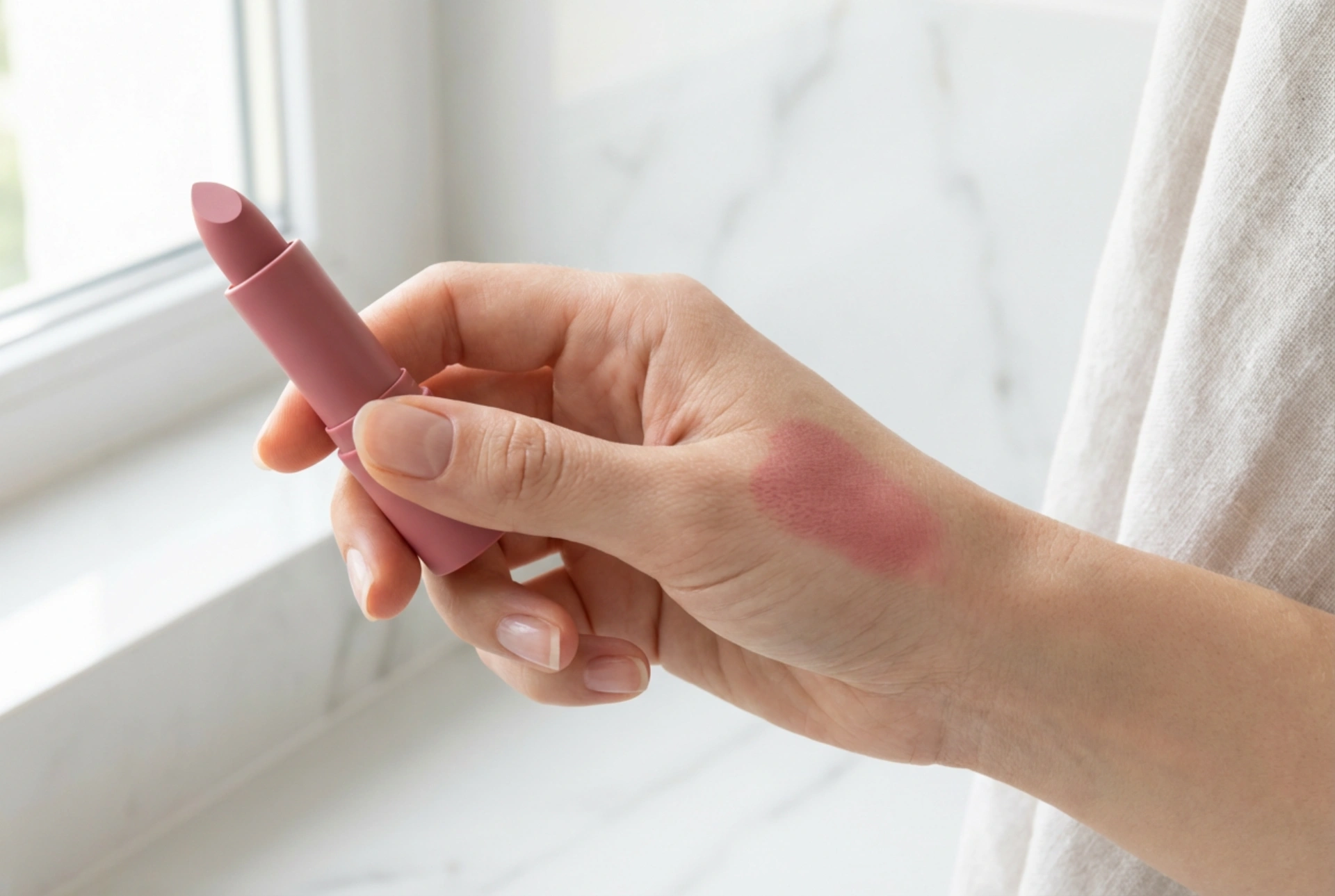Rosa läppstift utan godiseffekt: hur du väljer nyans och applicerar