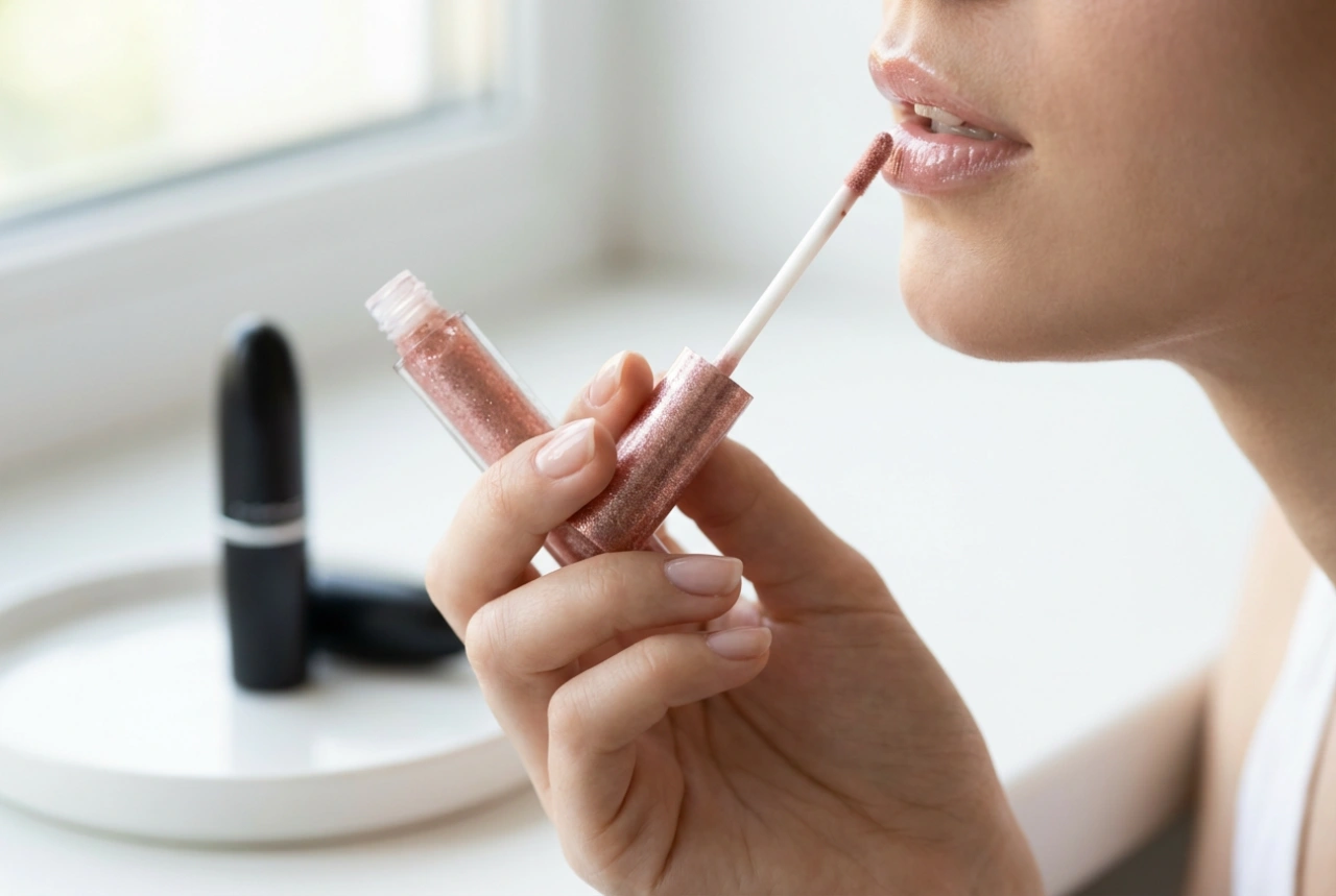 Glitterläppglans: så applicerar du det solo eller över läppstift för ett hållbart resultat