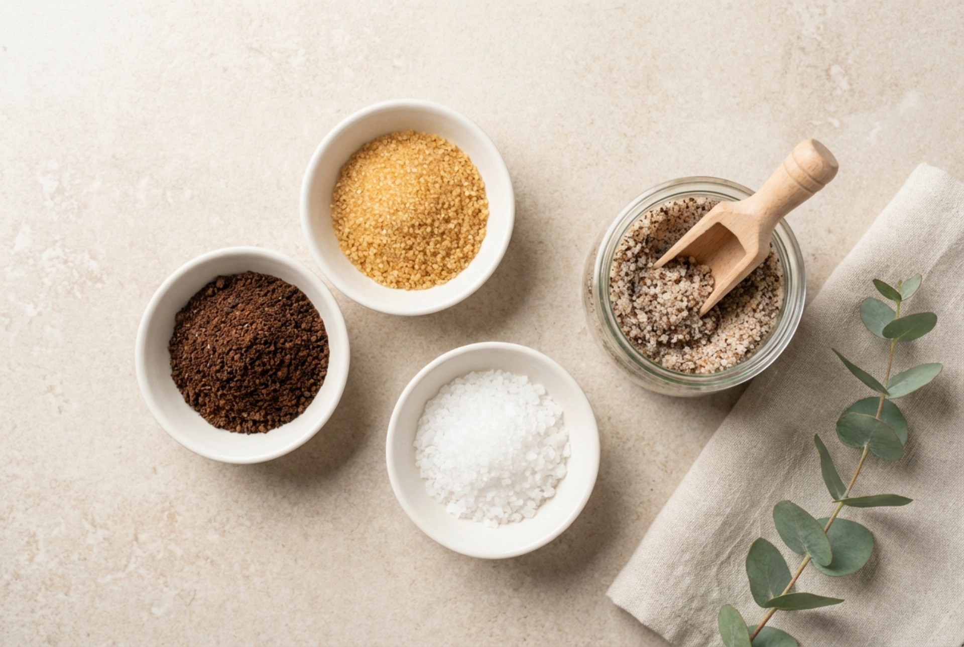 Hemmafixad kroppsskrubb: recept med ingredienser från köket