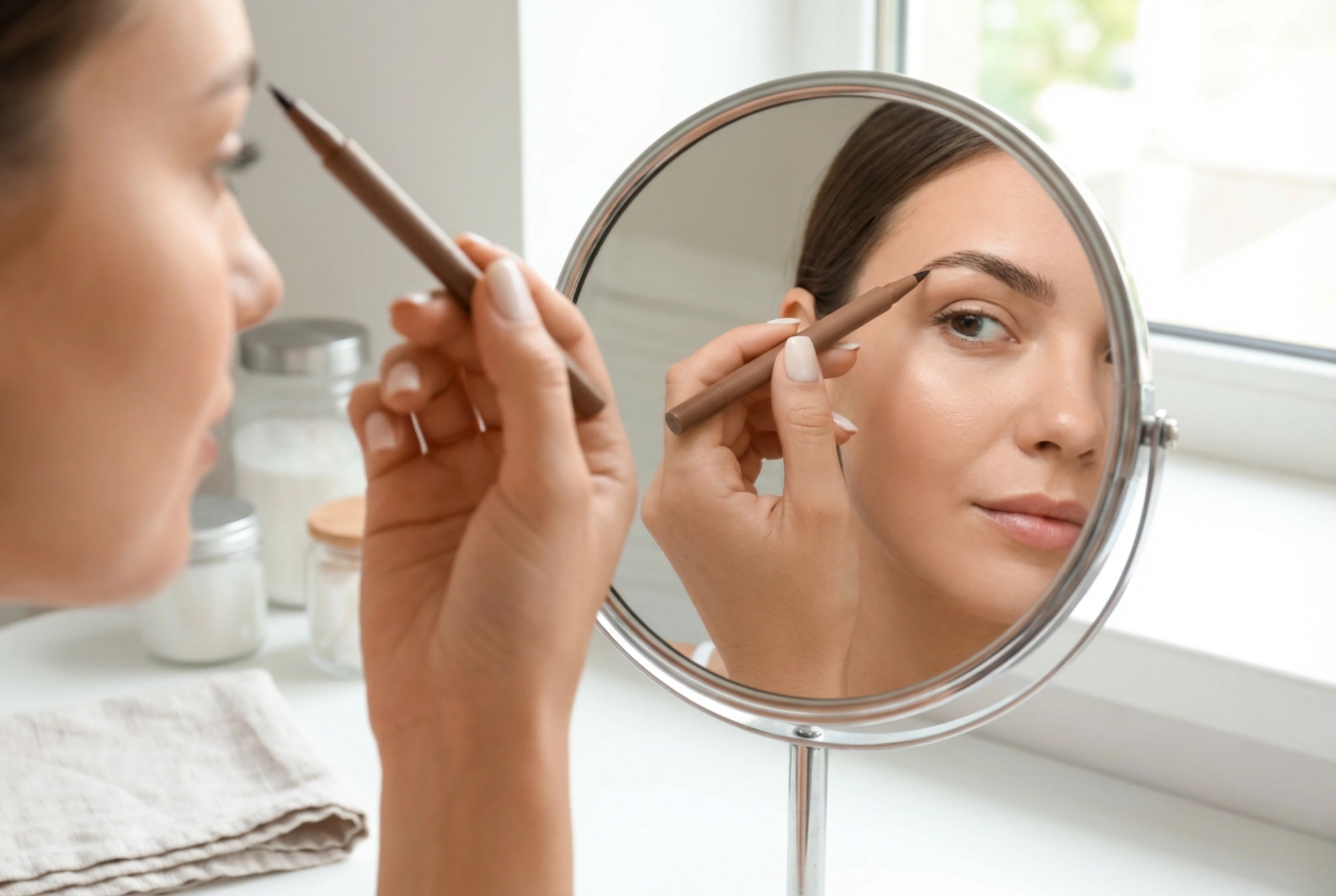 Ögonbrynsmarker: Så skapar du hårliknande strån utan att överdriva