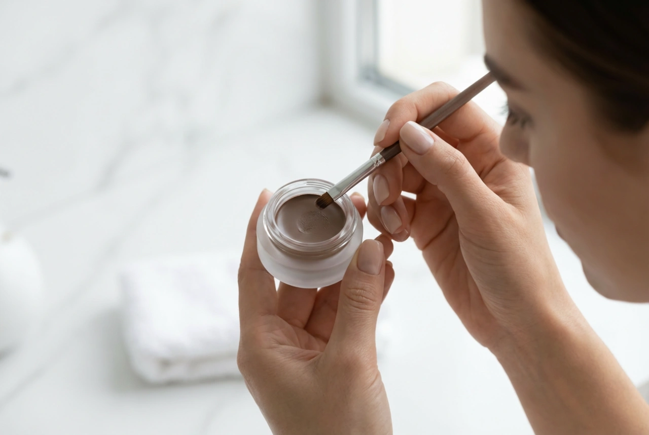Gelhenna för ögonbryn: jämn applicering och färgkontroll
